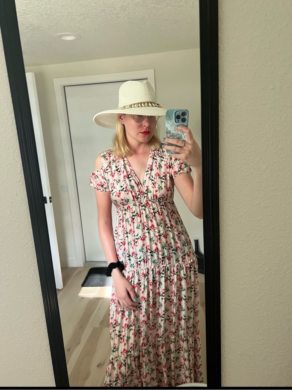 Paperlace Italian Floral Cold-Shoulder Maxi Dress – Size 10